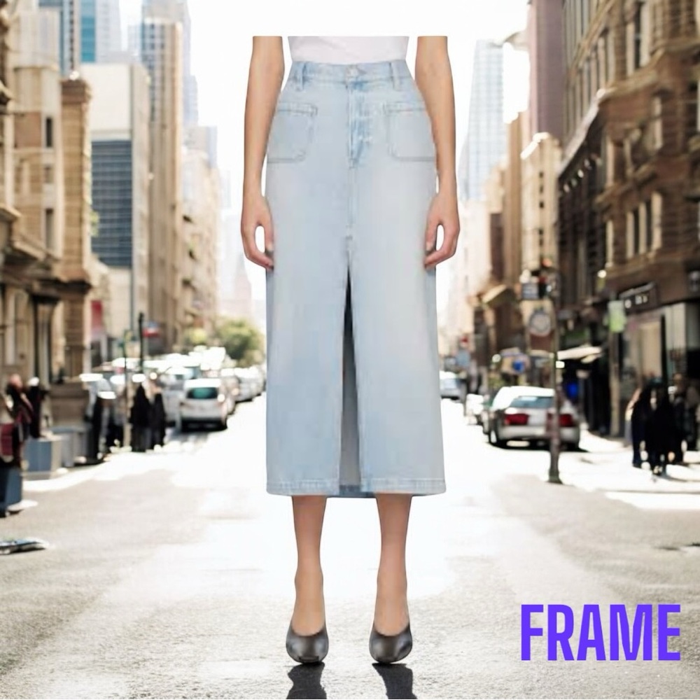 Frame Denim Skirt Light Blue Denim Skirt sz 24